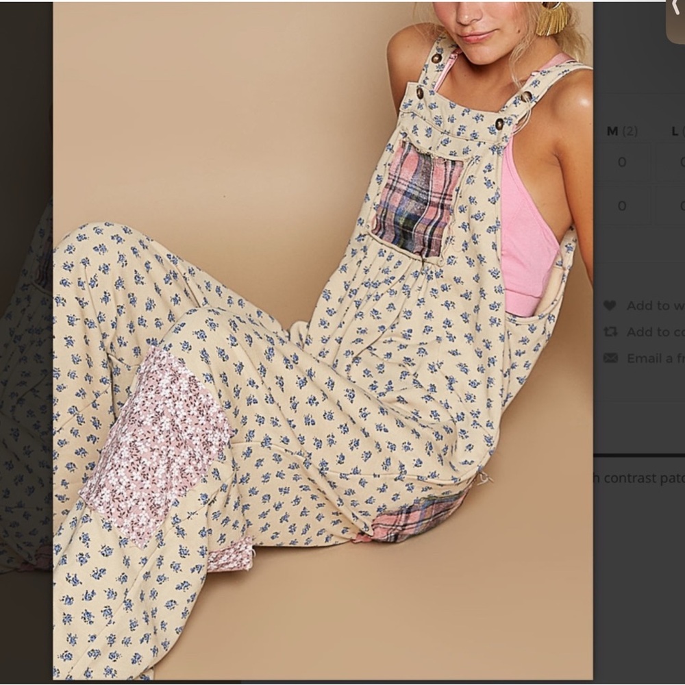 POL Cream, Blue, Pink Jumpsuit
Gr8 condition
height-adjustable 
nonsmoking home - Picture 6 of 7